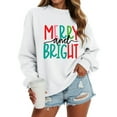 thumbnail image 5 of adviicd Christmas Sweatshirt for Women Merry and Bright Sweaters Crewneck Fashion Winter Pullover (White, XXL), 5 of 6