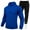 Blue#9527, variant on BOOMNY Men Sweatsuits Set Solid Color Hoodies Sweatpants 2Pcs Gym Sweat Suits Running Jogging Fall Winter Athletic Tracksuit Outfits