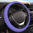 thumbnail image 4 of Cauagu Purple Snowflake Elegance Print Car Steering Wheel Cover - Universal Car Accessory for Diverse Cars for Steering Wheel with a Diameter of 14.5"-15", 4 of 7