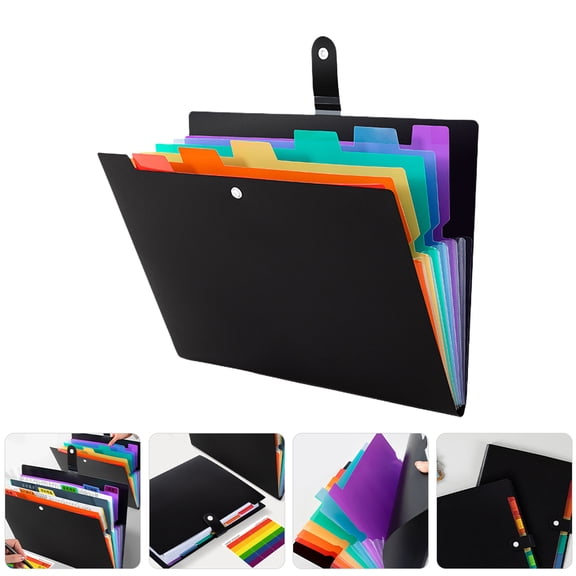 WHAMVOX 3Pcs Multi Layer Expanding Folder Portable File Organizer Document Holder for Home
