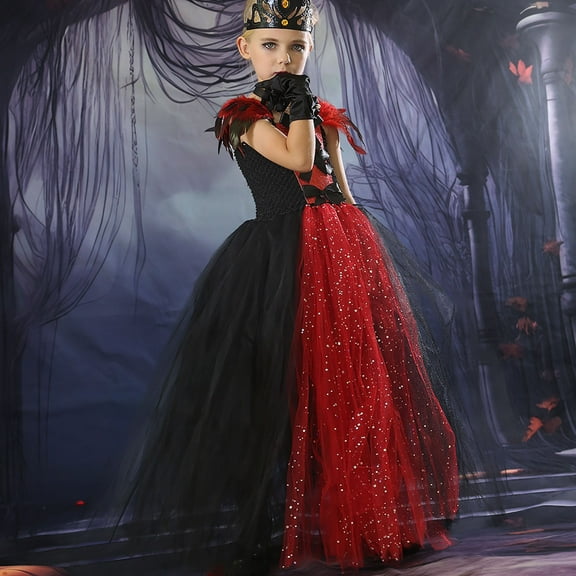 Auroural Toddler Girl Clothes 3t Toddler Kids October Festive Girls Fashion Cute Cosplay Party Clothing Princess Dress Set 3 Years Red