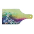 thumbnail image 2 of Flower Cutting Board, Ivy Floral Beauty in Spring Blooming Nature Soft Calm Paradise Print, Tempered Glass Cutting and Serving Board, Wine Bottle Shape, Purple Yellow Multicolor, by Ambesonne, 2 of 5