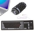 thumbnail image 3 of Teclado plegable de silicona con cable USB, teclado enrollable impermeable para PC, portátil, Botao, 3 of 5