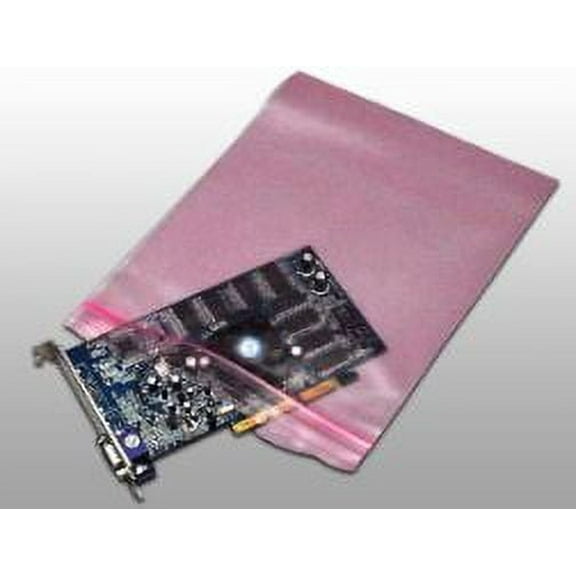 Secure Seal: 8x10" 4 Mil Pink Anti-Static Reclosable Poly Bag (1000 Bags/Case)