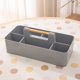 thumbnail image 5 of Caja de Almacenamiento de Escritorio Qqt2408101071 | Organizador de Cosméticos de Plástico con Asa de Madera | Multicompartimento para Maquillaje, Control Remoto, Lápiz Labial, Sombra de Ojos y Bolíg, 5 of 6