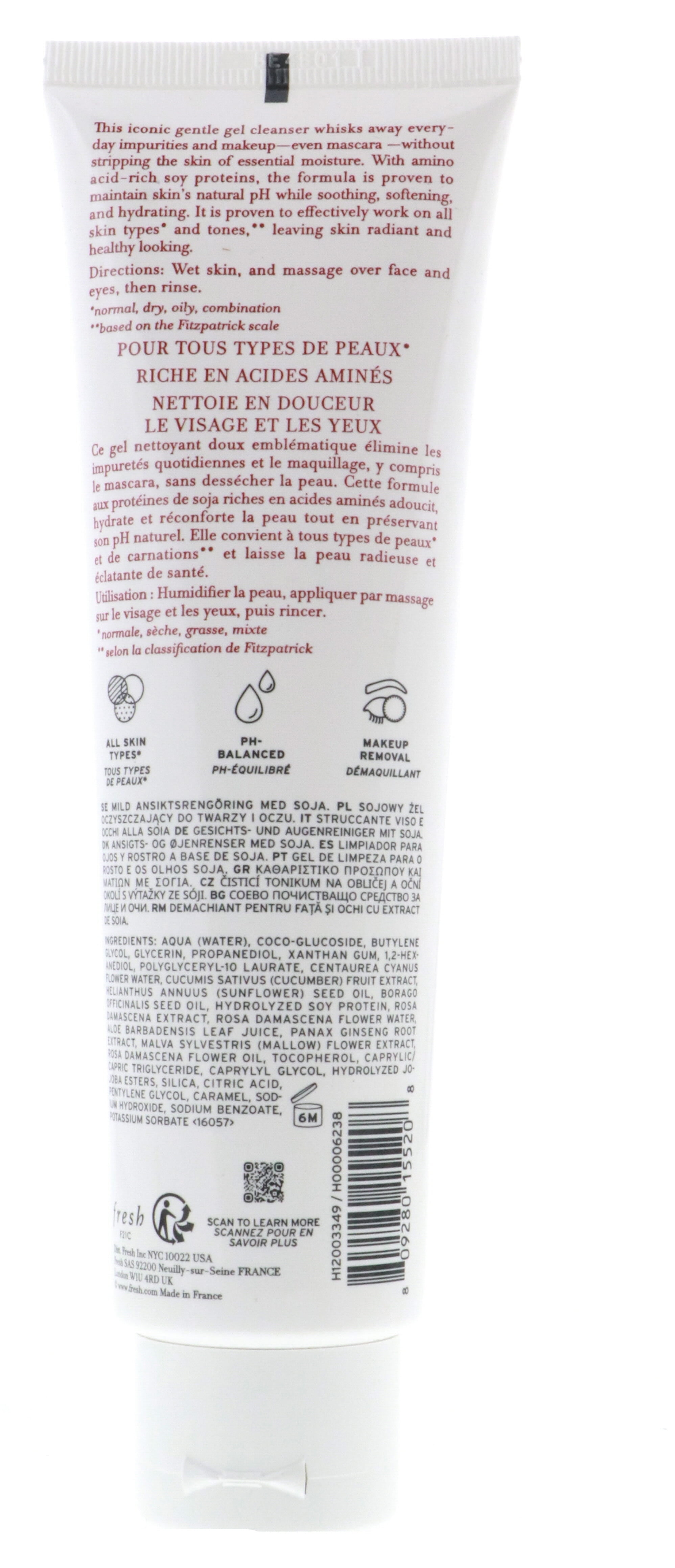 Fresh Soy Face Cleanser Liquid, 5oz/150ml
