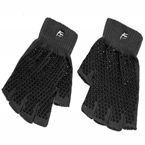 ProSource Grippy Yoga Gloves improve your yoga or Pilates practice by creating a non-slip grip to increase stability and reduce sliding while holding poses, Black