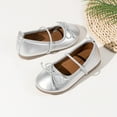thumbnail image 2 of Ccpelsie Girls Flats Dress Shoes Little Kid Princess Ballerina Flats for Birthday Party - Girls Mary Jane Shoe for Wedding School(Silver,13), 2 of 9
