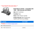 thumbnail image 2 of Brake Master Cylinder - Compatible with 1980 - 1986 Chevy C60 C6D042 1981 1982 1983 1984 1985, 2 of 3