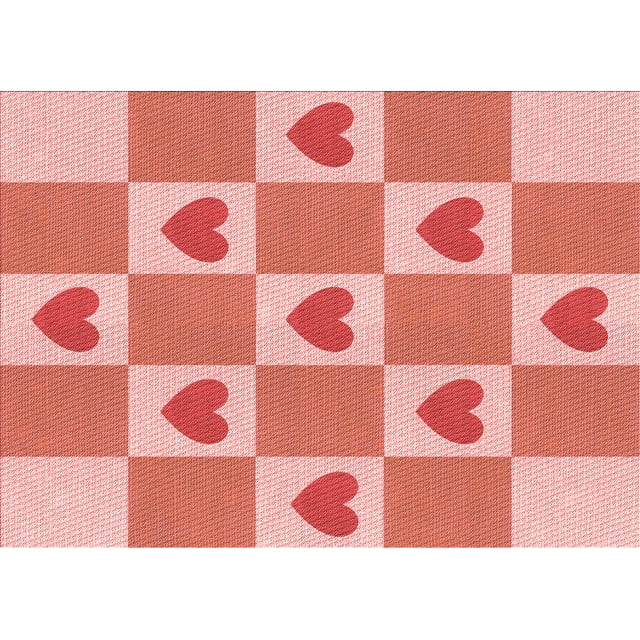 Ahgly Tapis Rectangulaire Lavable en Machine Intérieur Transitionnel Rose Pastel, 6 Pieds x 9 Pieds