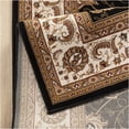 thumbnail image 3 of JERFIT Black and Ivory Traditional Area Rug 7x10 Feet, Victorian Ornate Pattern Non-Shedding Stain Resistant Indoor Rug for High Traffic Areas, Soft Polypropylene Carpet for Living Room Bedroom, 3 of 6