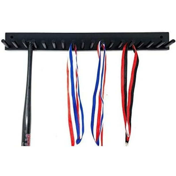 Wood Baseball Mini Bat Rack Display 917 Bats Black Storage Hang Wall