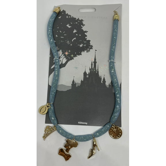 Disney Parks Jewelry Kingdoms Castles Cinderella Mesh Necklace New with Card