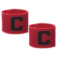 thumbnail image 1 of Uxcell Brassards Élastiques Ajustables pour Capitaine de Soccer, Badge de Protection Sportive (2 Pack, Rouge), 1 of 6
