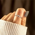 thumbnail image 5 of zttd fashion love ring silver ring cute love flower mother daughter ring birthday gift for daughter from mom dad, 5 of 7