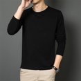 thumbnail image 2 of Mens Casual Slim Crew Neck Pullover Long Sleeve Muscle Tee T-Shirt Tops Blouse, 2 of 8