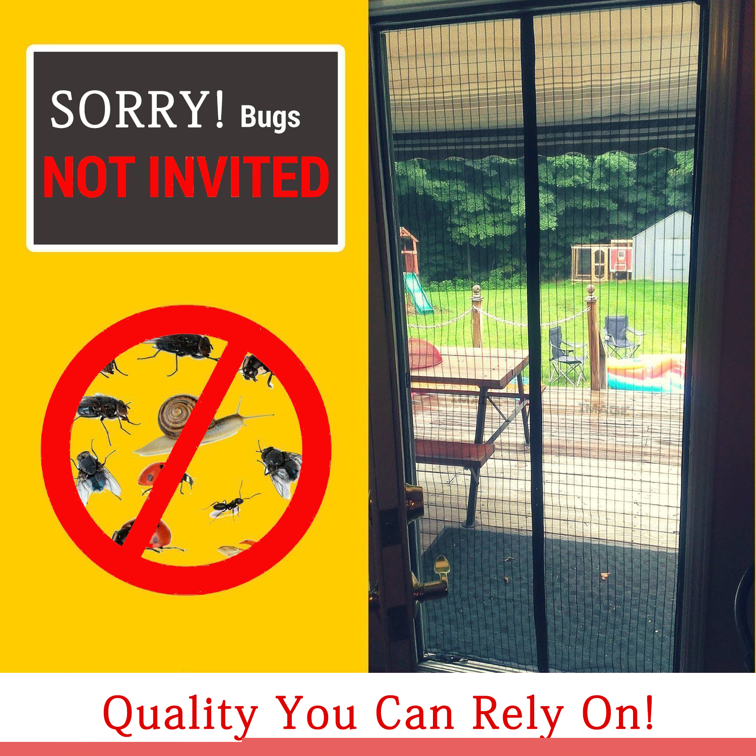 thumbnail image 6 of Magnetic Mesh Screen Door Instant Magic Mesh Curtain Closer for 82.7"x39.4" w/ Heavy Duty Mesh, 6 of 7