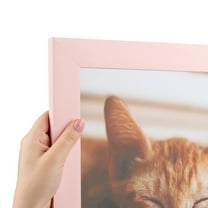 ArtToFrames 8x8 Inch Pink Picture Frame, This Pink Wood Poster Frame is Great for Your Art or Photos, Comes with Regular Glass (4120)