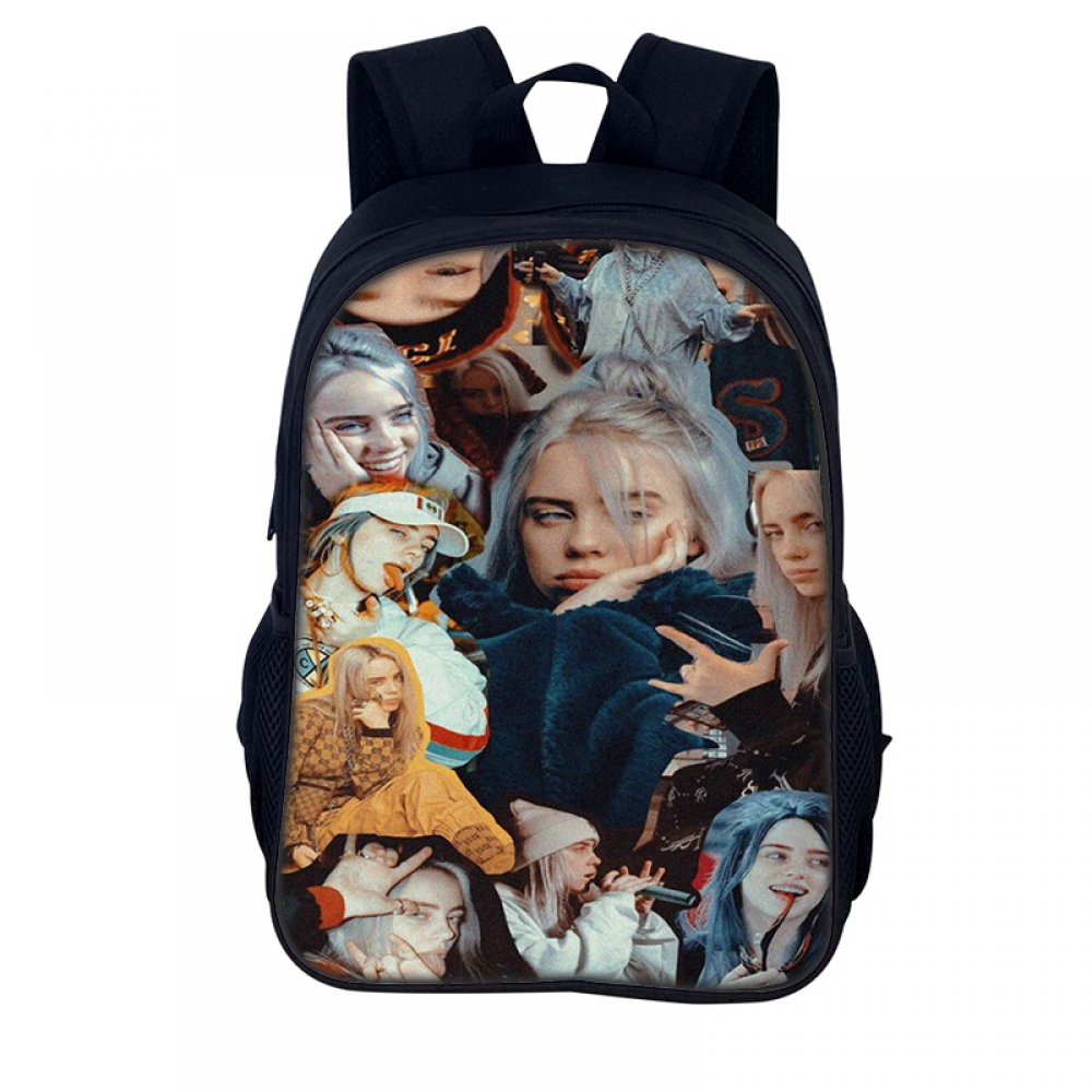 billie eilish blohsh mini backpack Rock Sax Bad Guy Music Green Rucksack School Bag Billie Eilish X Rocksax Official