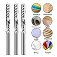 thumbnail image 4 of Luckyn 10 Pcs Carbide End Mill O Flute Upcut End Mill CNC Router Bit 1/8\" Shank, 4 of 8