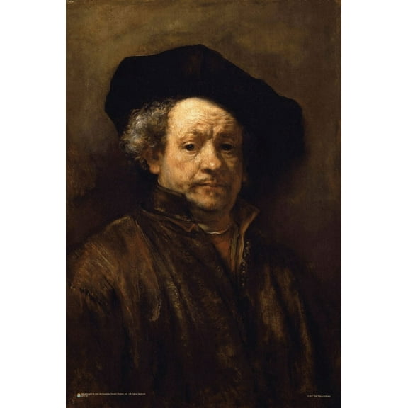 Self Portrait by Rembrandt Harmenszoon van Rijn Mini Poster 12" x 18"