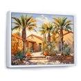 thumbnail image 2 of Designart "Still Life Harmony With Farmhouse And Palm Trees" Palms & Palm Trees Floater Framed Canvas Prints, 2 of 5