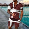 thumbnail image 4 of Vedolay Short Sets For Mens Summer Outfits For Men Casual 2 Piece Shirts And Shorts Beach Set, L, 4 of 5