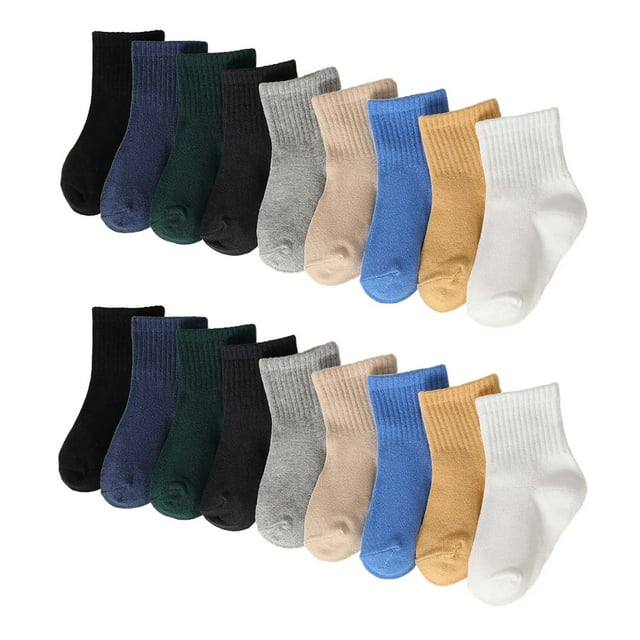 SGFCWSX 20PC Socks for Kid Girls Athletic Wear Breathable Keep Warm Girls Socks Multicolor Size 4