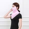 thumbnail image 4 of Ludlz Women Sun Protection Face Cover Chiffon Breathable Neck Gaiter Scarf Outdoors Neck Scarf UV Protection Bandanas, 4 of 6