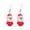 Red, variant on SUSHANG Christmas Earrings Christmas Series Resin Snowman Earrings Cute Snowman Earrings Creative