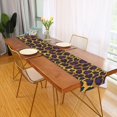 thumbnail image 2 of Yayeee Table Runner 70 inches Long for Home Kitchen Rectangle Dining Table Holiday Party Decoration, Purple Leopard Pattern, 2 of 7