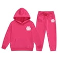 thumbnail image 3 of CAIXIA Girls Clothes Size 14-16 Girls Outfits Size 10 Hoodie Sweatshirt and Sweatpant Jogger Sets 2 Piece Bow Graphic Soft Girls Tracksuit Athletic Boys Sweatsuit Set Fall Winter Fashion Clothing, 3 of 5