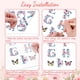 thumbnail image 3 of Calcomanías de transferencia para frotar sobre muebles, manualidades, decoración, 3 piezas, letras con flores, resistentes al agua, UV, DTF, calcomanías de transferencia para tocador, lencería,, 3 of 8