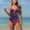 #0170-Pink, variant on Women's Push Up Wrap Front Swimsuit One Piece Tummy Control Bathing Suits Bandeau Support Slimming Swimwear