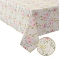 thumbnail image 2 of Flower Tablecloth, Pink Floral Table Cloth for Square Tables,Waterproof Resistant Rose Table Cover for Valentines,Parties,Wedding Use Spring/Summer (54 X 54 Inch), 2 of 6
