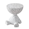 thumbnail image 2 of Mesa auxiliar pequeña, mesa de té multifunción, bonita mesa de centro, mesita de noche para oficina, baño, mesita de noche, dormitorio, decoración del manchas blancas negras, 2 of 9