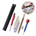 thumbnail image 3 of KLKCMS Portable Refill Cutting Ruler Household Mark Pen for Office Garden Carpenter Set 8, 3 of 9