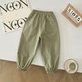 thumbnail image 5 of TAIAOJING Toddler Boys Kids Summer Casual Fashion Cargo Pants Solid Color Loose Sweatpants Trousers For Sports Activewear Trendy Baby Child Daliywear 12-18 Months, 5 of 5