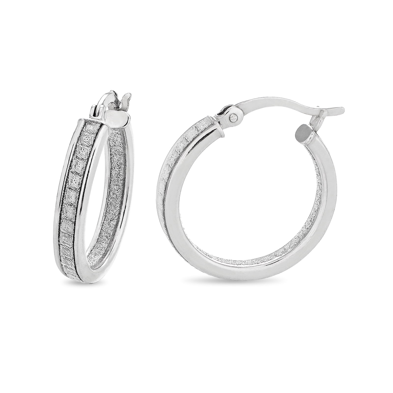 Sterling Silver 3 Piece Hoop Earrings Set