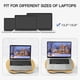 thumbnail image 5 of Soporte para computadora portátil con cojín y plataforma de bambú en la cama y el sofá, escritorio para las rodillas con orificio para cables y tira antideslizante, para PC, tableta de hasta 15.6 ", 5 of 5