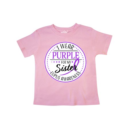 

Inktastic I Wear Purple for my Sister- Lupus Awareness Gift Toddler Boy or Toddler Girl T-Shirt