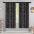 thumbnail image 5 of Blackout Kids Curtains,Black Colorful Dinosaurs Chalk Pattern Childrens Insulated Curtains Set Of 2,Bedroom Essentials,Toddler Room Decor 42"x63", 5 of 5