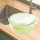 thumbnail image 1 of Cuenco colador de cocina perfecl cesta de lavado de doble capa verde grande, 1 of 8