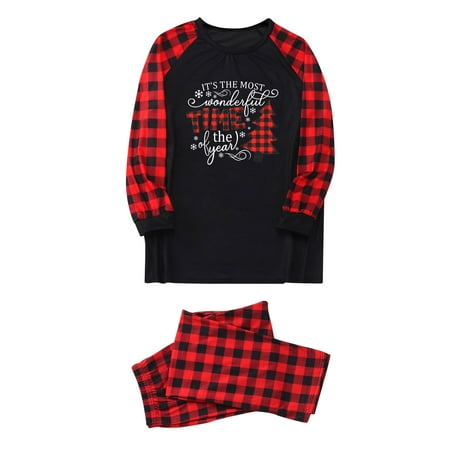 

AnuirheiH Parent-child Pjs Warm Christmas Set Printed Home Wear Pajamas Two-piece Mom Set 4$ off 2nd item