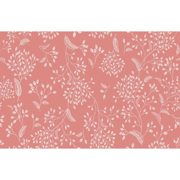 MuralsPrint Blown Red Dandelion Removable Wallpaper - 10'ft H x 24''inch W