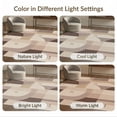 thumbnail image 7 of ODIKA 9'x12' Beige Ombre Neutral Geometric Washable Area Rug Contemporary Modernist Architectural Blocks Curved Minimalist Non-Shedding, Easy Care for Master Suite, California King, Under Bed, 7 of 7