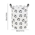 thumbnail image 3 of Uuiauoio Large Storage Basket,Laundry Hamper/Bathroom/Home Decor/Collapsible Storage Bin,Boys and Girls Hamper/Boxes/Clothing(Round-Football), 3 of 6