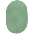 thumbnail image 1 of Indoor/Outdoor Solid Green Area Rug, Braided Textured Design, 8Ft. X 11Ft. Oval Reversible Carpet, 1 of 2