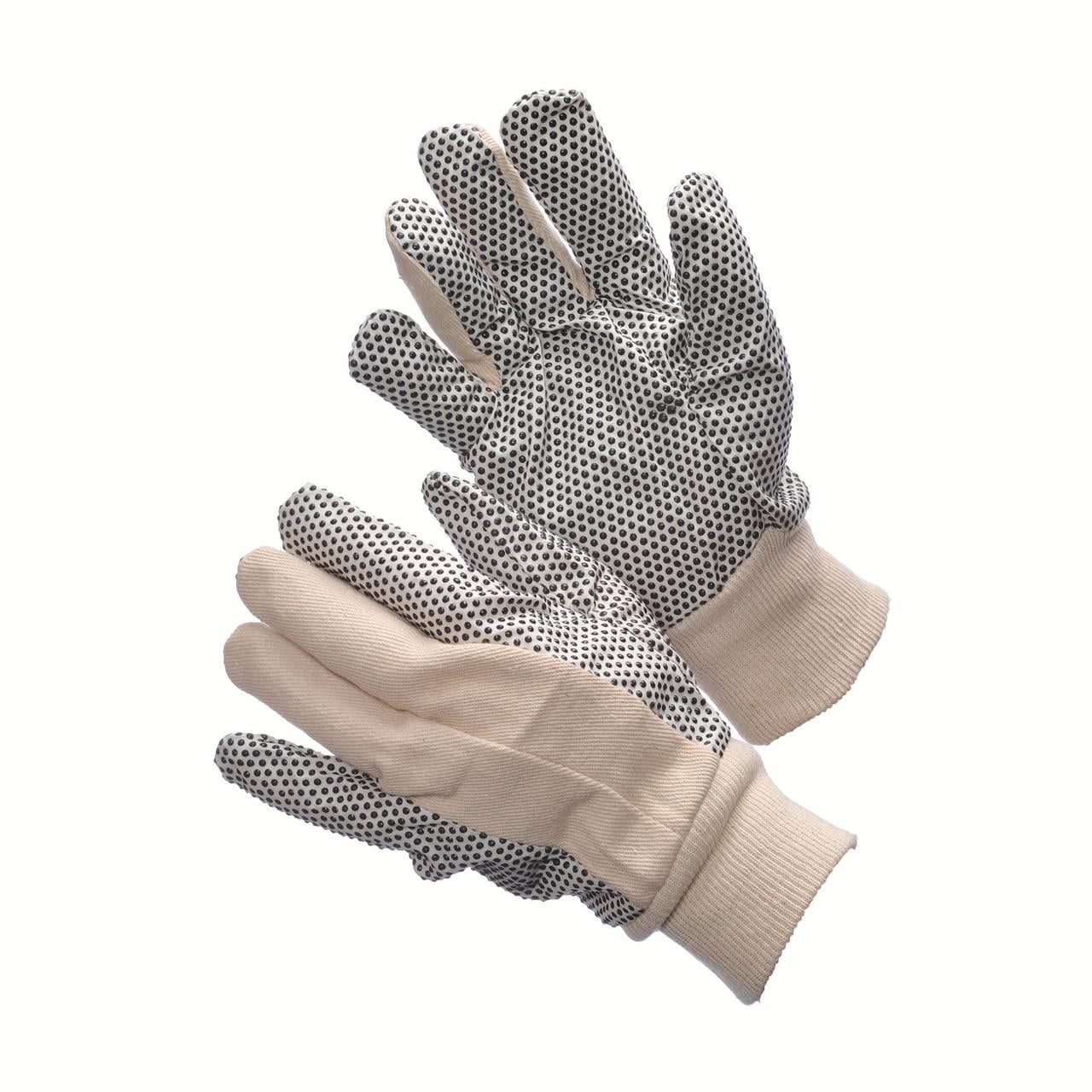 - One Size Medium 8oz Cotton / Polyester Canvas Gloves Sold by Dozen 