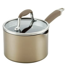Anolon Advanced Home 2 Quart Nonstick Saucepan with Straining Lid, Bronze
